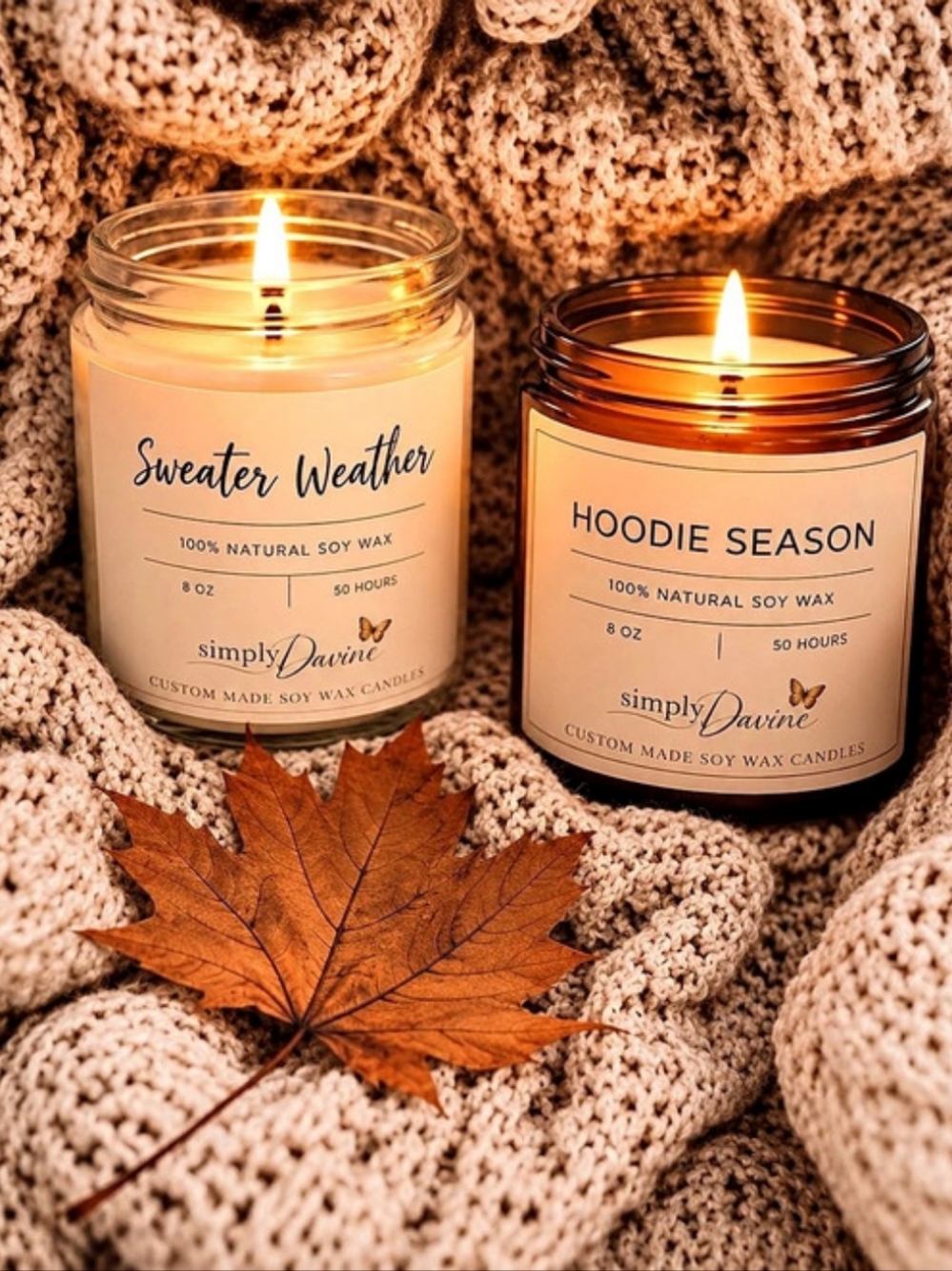 simply Davine Soy Wax Scented Candles